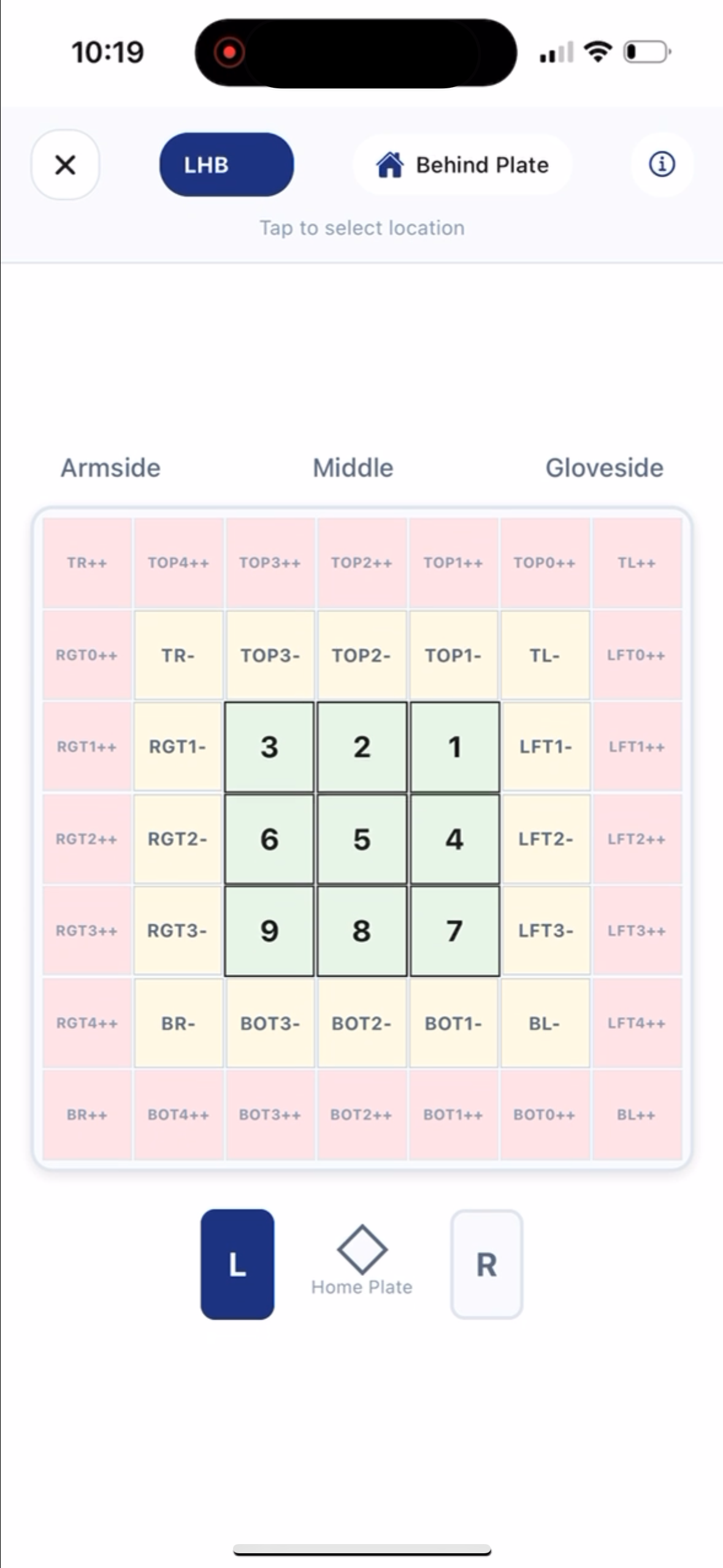 Location Grid Screen