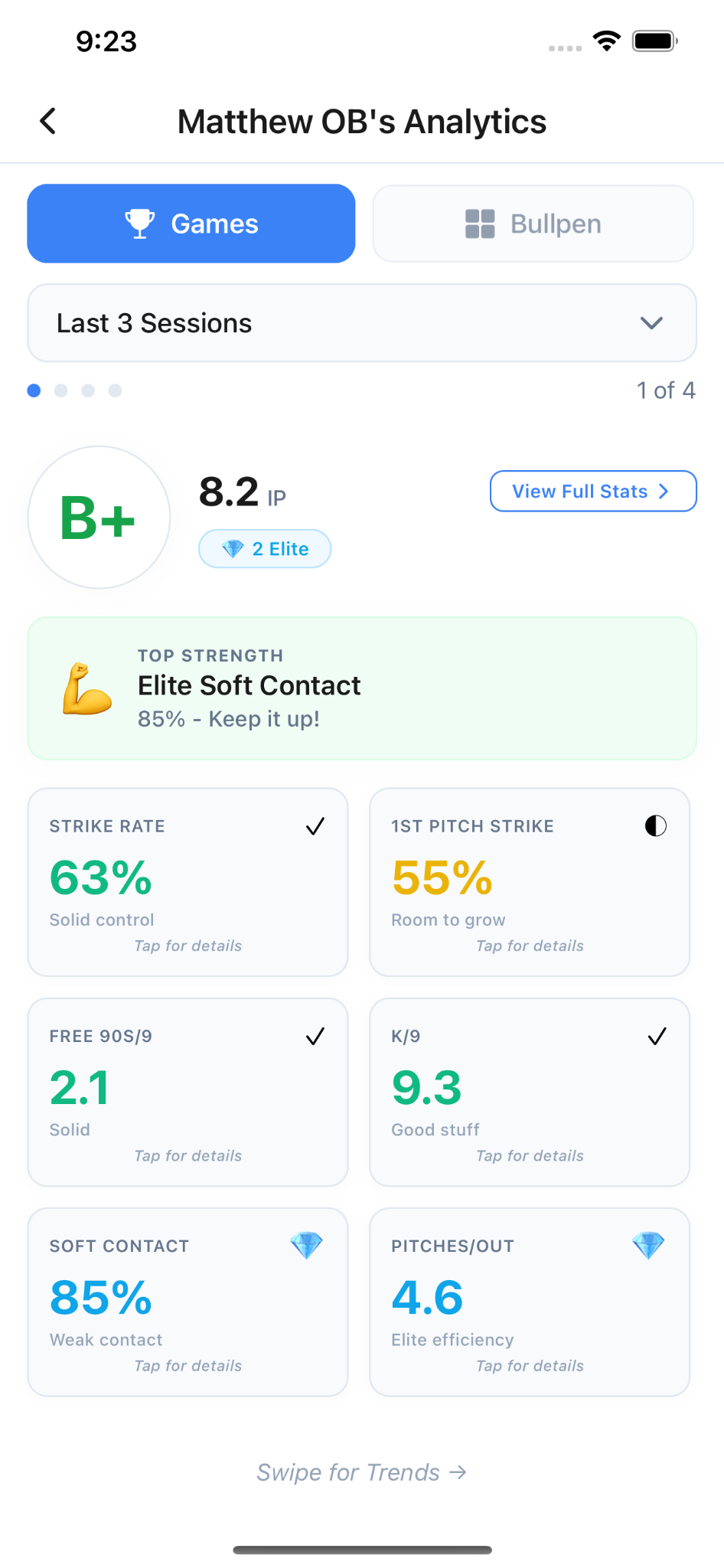 NextPitch App Screenshot